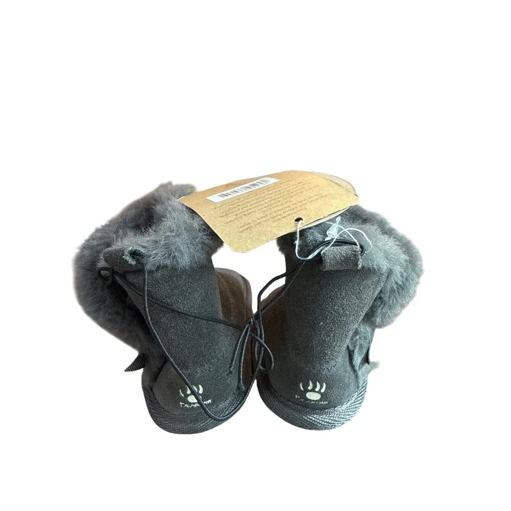 BearPaw NWT FLAWED Mismatch sizes 1 and 2‎ Infant Girls Gray Cozy